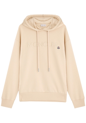 Moncler Logo Hooded Cotton Sweatshirt - Cream - M (UK 12 / M)