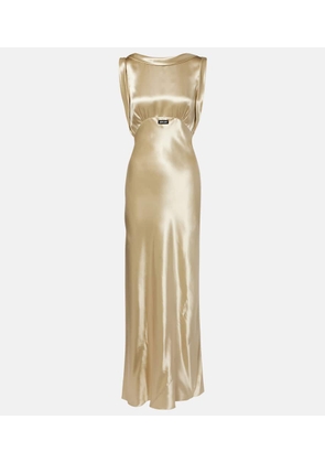 Miu Miu Bow-detail satin gown
