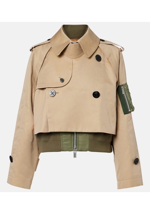 Sacai Padded cotton-blend bomber jacket