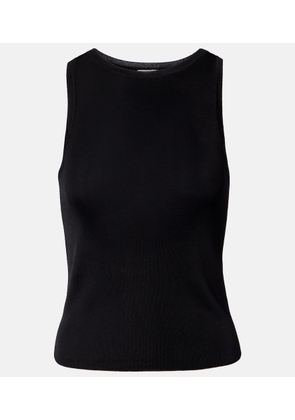 Saint Laurent Ribbed-knit jersey tank top