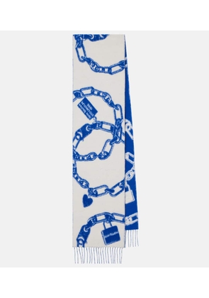 Acne Studios Wool and alpaca-blend jacquard scarf