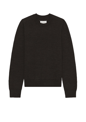 Maison Margiela Crew Neck Sweatshirt in Dark Brown - Brown. Size M (also in XL/1X).