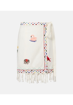 Rixo Baela embroidered cotton miniskirt