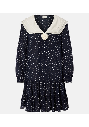 Rixo Valetta polka-dot silk crepe minidress