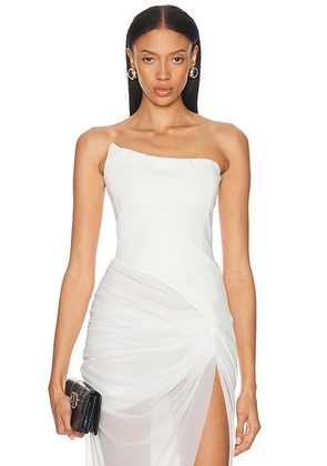 MAY MASHIAH X FWRD Chloe Corset Top in White - White. Size M (also in ).