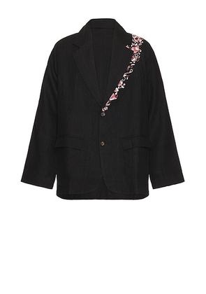 Kartik Research Two Button Blazer in Black  Red  & Pearl - Black. Size XL (also in ).