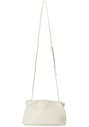 The Row Bourse Grain Leather Clutch in Ivory PLD - Black. Size all.