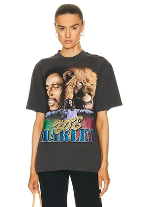 SIXTHREESEVEN Bob Marley Tour T-Shirt in Washed Black - Black. Size XS (also in ).