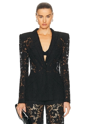 SANS FAFF Kensington Lace Blazer in Black - Black. Size S (also in L, M, XS).