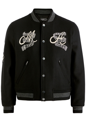 Amiri Hollywood Music Club Wool-blend Bomber Jacket - Black - M