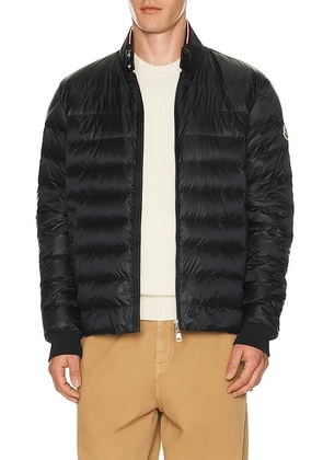 Moncler Rigel Biker Jacket in Black - Black. Size 1 (also in 2, 4, 5).