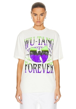 SIXTHREESEVEN Wu Tang Forever Date T-shirt in Creme - Cream. Size XS (also in ).