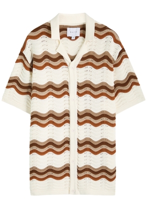 Raith Primavera Wave Crochet Knit Shirt - Ecru - L