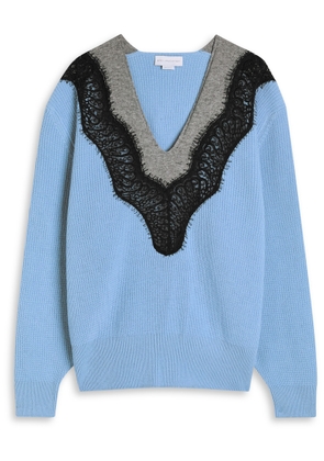 Stella Mccartney Miracle Lace Wool Jumper - Blue - S (UK8-10 / S)