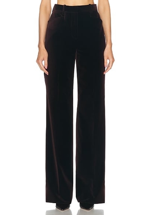 TOM FORD Boot Cut Pant in Dark Oak - Burgundy. Size 36 (also in ).