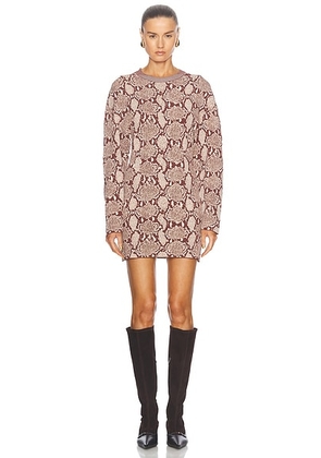 SIMONMILLER Wallis Knit Dress in Snake Print - Beige. Size S (also in ).
