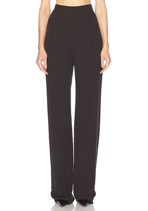 Saint Laurent Straight Leg Trouser in Chocolate - Chocolate. Size 34 (also in ).