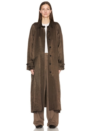 The Row Ryo Coat in Dark Brown - Brown. Size 4 (also in ).