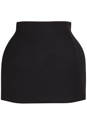 Wardrobe.nyc Sculpted Wool-blend Mini Skirt - Black - L (UK14 / L)