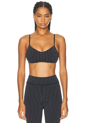 THE UPSIDE Zenith Ballet Sports Bra in Pinstripe - Black. Size L (also in ).