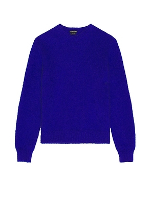 TOM FORD Pure Cashmere Crewneck in Electric Blue - Royal. Size 54 (also in ).