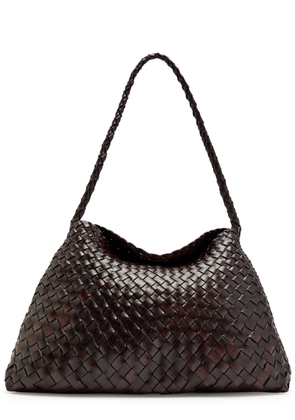 Dragon Diffusion Santa Maria Woven Leather Shoulder bag - Dark Brown - One Size