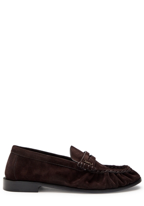 Saint Laurent Le Loafer 15 Suede Loafers - Brown - 41 (IT41 / UK7)