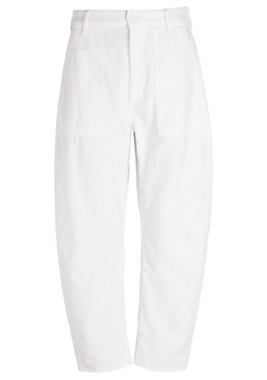 Polo Ralph Lauren Barrel-leg Cotton Trousers - White - 8 (UK12 / M)