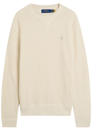 Polo Ralph Lauren Waffle-knit Wool-blend Jumper - Cream - L