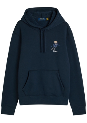 Polo Ralph Lauren Hooded Embroidered Cotton-blend Sweatshirt - Navy - L