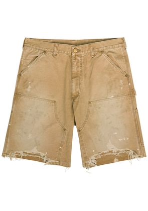 Saint Mxxxxxx Distressed Canvas Shorts - Beige - M