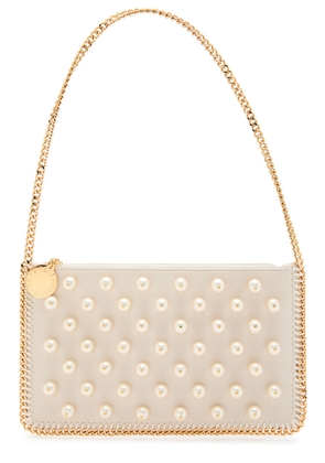 Stella Mccartney Falabella Embellished Satin Shoulder Strap - White - One Size