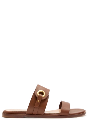 Gianvito Rossi Belted Leather Sandals - Tan - 37 (IT37 / UK4)