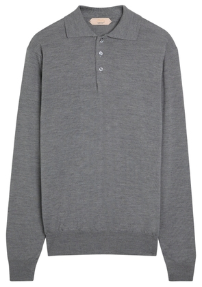 Aurélien Wool Polo Shirt - Grey - M