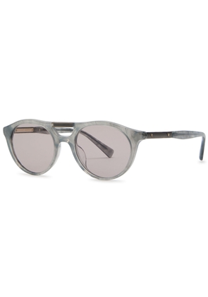 Brunello Cucinelli Flattop Round-frame Sunglasses - Grey - One Size