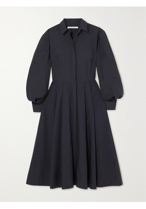 Another Tomorrow - Organic Cotton-poplin Midi Shirt Dress - Blue - IT36,IT38,IT40,IT42,IT44,IT46,IT48,IT50