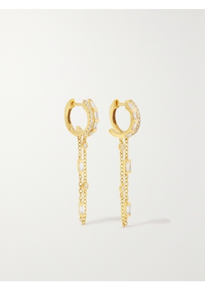 SHAY - 18-karat Gold Diamond Hoop Earrings - One size