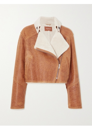 Marant Étoile - Apstya Cropped Shearling Jacket - Brown - FR 34,FR 36,FR 38,FR 40,FR 42