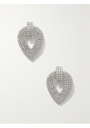 Alessandra Rich - Silver-tone Crystal Clip Earrings - One size