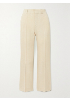 PETAR PETROV - Serious Cropped High-rise Woven Flared Pants - Ivory - FR 34,FR 36,FR 38,FR 40,FR 42