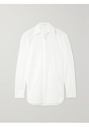 The Row - Derica Cotton-blend Shirt - White - US0,US2,US4,US6,US8,US10,US12,US14