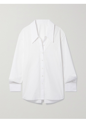 KHAITE - Lago Cotton-poplin Shirt - White - US0,US2,US4,US6,US8,US10,US12