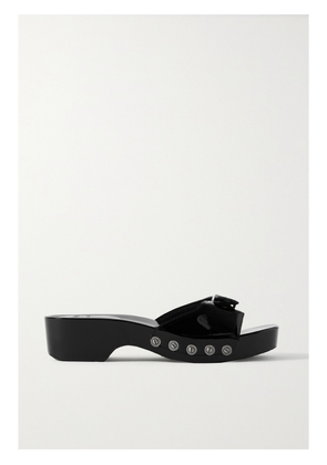 RE/DONE - + Scholl Buckled Patent-leather Clogs - Black - IT35,IT36,IT37,IT38,IT39,IT40,IT41