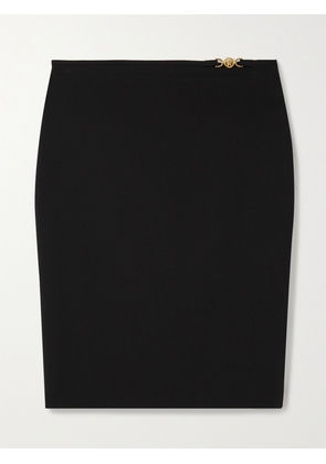 Versace - Icons Embellished Stretch-wool Midi Skirt - Black - IT38,IT40,IT42,IT44,IT46