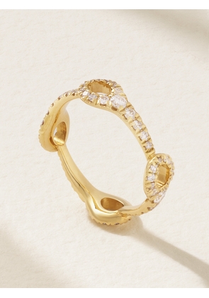 Melissa Kaye - Lola Needle Small 18-karat Gold Diamond Ring - 6,7