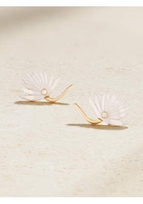 L’Atelier Nawbar - 18-karat Gold, Mother-of-pearl And Diamond Earrings - One size