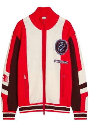 DRÔLE DE Monsieur La Maille Zippée Racing Logo Merino Wool Jacket - Multicoloured 1 - L