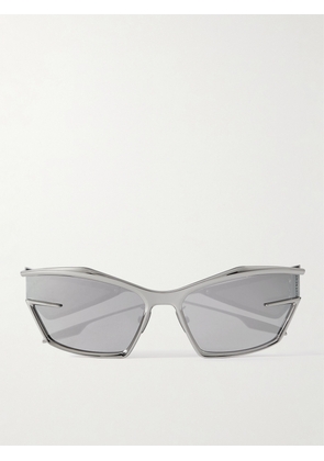 Givenchy - Cat-eye Silver-tone Sunglasses - One size