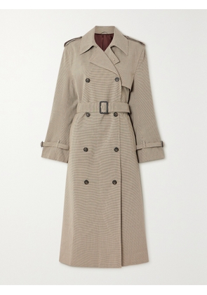 TOTEME - Belted Houndstooth Wool-blend Trench Coat - Neutrals - DK32,DK34,DK36,DK38,DK40