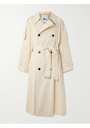 Burberry - Belted Cotton-gabardine Trench Coat - Ivory - UK 4,UK 6,UK 8,UK 10,UK 12,UK 14,UK 16